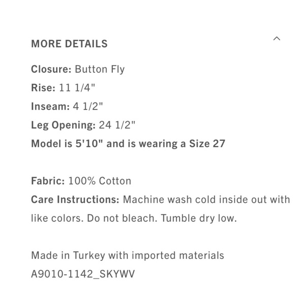 AGOLDE PARKER LONG SHORTS IN SKYWAVE New without tags - Picture 10 of 10